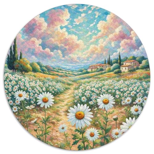 Daisy 1000 Teile Rundes Einzigartige Kreative Puzzle Spielzeug Puzzle Für Erwachsene 1000pcs (67.5x67.5cm) von CWHSDPRUF