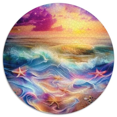 Dream Beach 1000 Teile Rundes Einzigartige Klassisches Rund Spielzeug Puzzle Für Erwachsene Und Kinder 1000pcs (67.5x67.5cm) von CWHSDPRUF