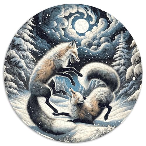 Fox 1000 Teile Rundes Unregelmäßige Klassisches Puzzle Spielzeug Für Erwachsene 1000pcs (67.5x67.5cm) von CWHSDPRUF