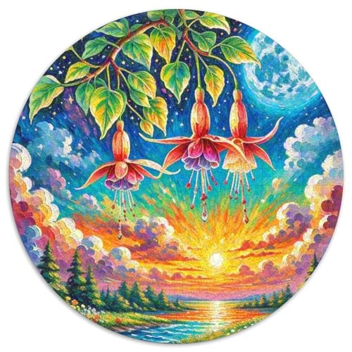Fuchsia 1000 Teile Circular Puzzles Unregelmäßige Kreative Rund Spielzeug Puzzle Für Erwachsene 1000pcs (67.5x67.5cm) von CWHSDPRUF