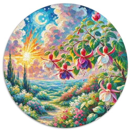 Fuchsia Hybrida 1000 Teile Circular Puzzles Einzigartige Kreative Puzzle Spielzeug Puzzle Für Erwachsene Und Kinder 1000pcs (67.5x67.5cm) von CWHSDPRUF