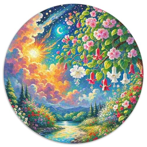 Fuchsia Hybrida 1000 Teile Rundes Einzigartige Kreative Rund Spielzeug Puzzle Für Erwachsene Und Kinder 1000pcs (67.5x67.5cm) von CWHSDPRUF