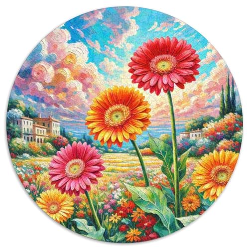 Gerbera 1000 Teile Rundes Einzigartige Kreative Puzzle Spielzeug Puzzle Für Erwachsene 1000pcs (67.5x67.5cm) von CWHSDPRUF