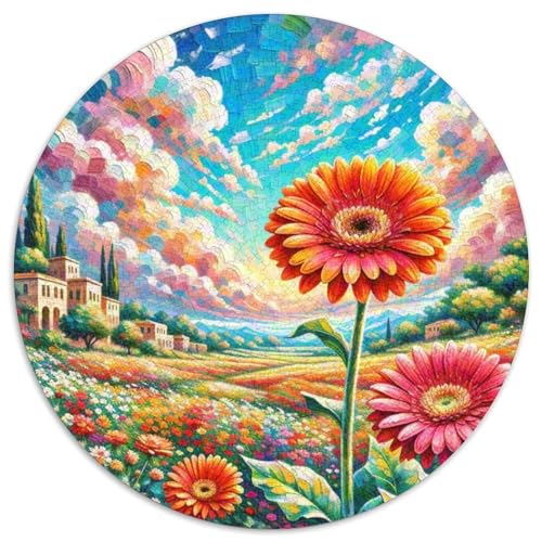 Gerbera 1000 Teile Rundes Einzigartige Kreative Rund Stressabbau-Spielzeug Puzzle Für Erwachsene 1000pcs (67.5x67.5cm) von CWHSDPRUF