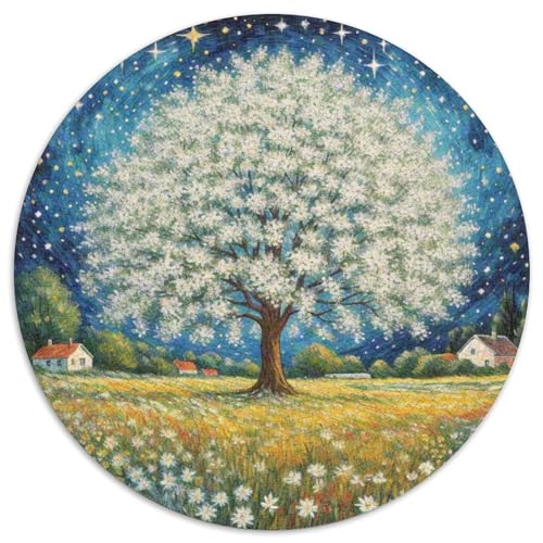 Gypsophila 1000 Teile Circular Puzzles Unregelmäßige Kreative Rund Stressabbau-Spielzeug Puzzle Für Erwachsene Und Kinder 1000pcs (67.5x67.5cm) von CWHSDPRUF