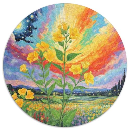 Honeysuckle Flower 1000 Teile Circular Puzzles Unregelmäßige Kreative Puzzle Spielzeug Puzzle Für Erwachsene Und Kinder 1000pcs (67.5x67.5cm) von CWHSDPRUF