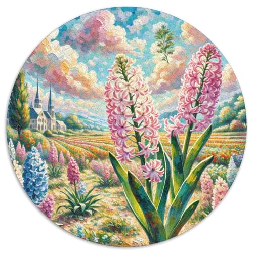 Hyacinth 1000 Teile Rundes Einzigartige Kreative Rund Spielzeug Puzzle Für Erwachsene Und Kinder 1000pcs (67.5x67.5cm) von CWHSDPRUF
