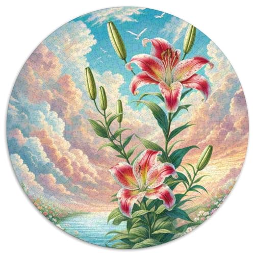 Lily 1000 Teile Circular Puzzles Unregelmäßige Klassisches Puzzle Stressabbau-Spielzeug Puzzle Für Erwachsene Und Kinder 1000pcs (67.5x67.5cm) von CWHSDPRUF