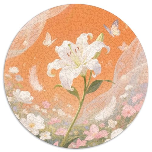 Lily 1000 Teile Rundes Einzigartige Klassisches Puzzle Spielzeug Für Erwachsene Und Kinder 1000pcs (67.5x67.5cm) von CWHSDPRUF