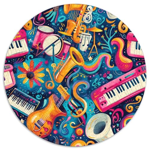 Musical Note 1000 Teile Rundes Einzigartige Kreative Stressabbau-Spielzeug Puzzle Für Erwachsene 1000pcs (67.5x67.5cm) von CWHSDPRUF