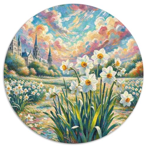 Narcissus 1000 Teile Rundes Einzigartige Kreative Puzzle Stressabbau-Spielzeug Puzzle Für Erwachsene 1000pcs (67.5x67.5cm) von CWHSDPRUF