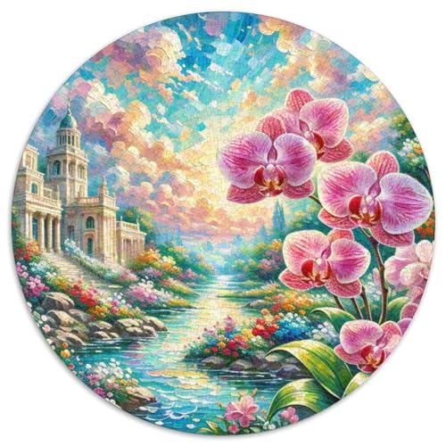 Orchid 1000 Teile Circular Puzzles Einzigartige Kreative Rund Stressabbau-Spielzeug Puzzle Für Erwachsene 1000pcs (67.5x67.5cm) von CWHSDPRUF