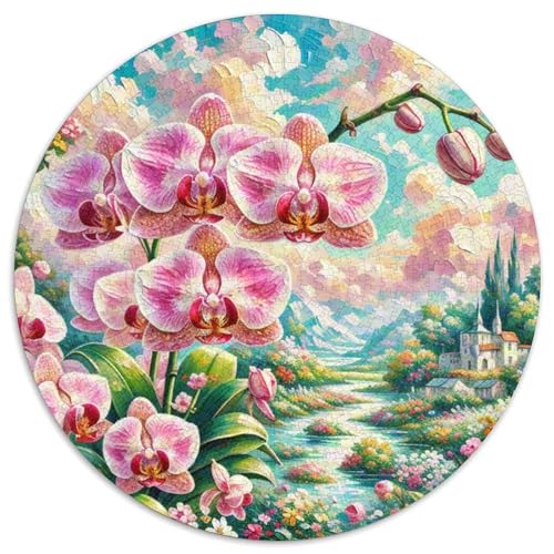 Orchid 1000 Teile Circular Puzzles Unregelmäßige Kreative Puzzle Stressabbau-Spielzeug Puzzle Für Erwachsene 1000pcs (67.5x67.5cm) von CWHSDPRUF