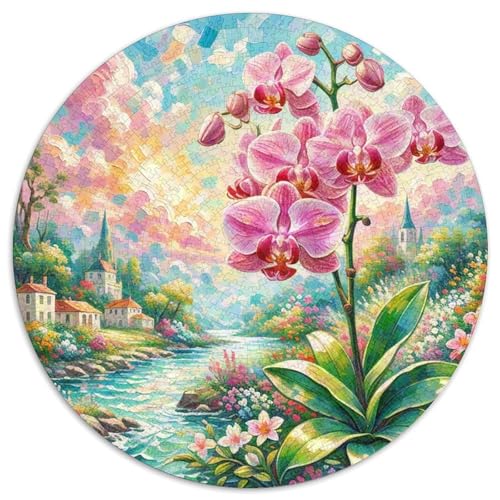Orchid 1000 Teile Rundes Einzigartige Klassisches Puzzle Spielzeug Puzzle Für Erwachsene Und Kinder 1000pcs (67.5x67.5cm) von CWHSDPRUF