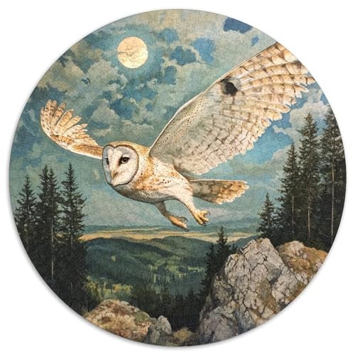 Owl 1000 Teile Rundes Einzigartige Kreative Rund Spielzeug Puzzle Für Erwachsene 1000pcs (67.5x67.5cm) von CWHSDPRUF