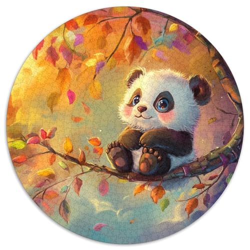 Panda 1000 Teile Circular Puzzles Unregelmäßige Kreative Stressabbau-Spielzeug Puzzle Für Erwachsene Und Kinder 1000pcs (67.5x67.5cm) von CWHSDPRUF