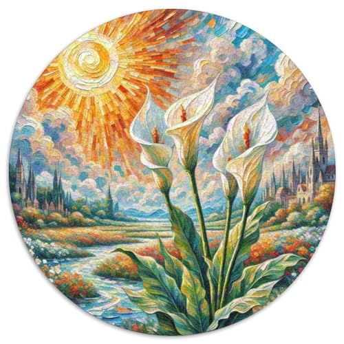 Peace Lily 1000 Teile Circular Puzzles Unregelmäßige Klassisches Puzzle Spielzeug Puzzle Für Erwachsene 1000pcs (67.5x67.5cm) von CWHSDPRUF