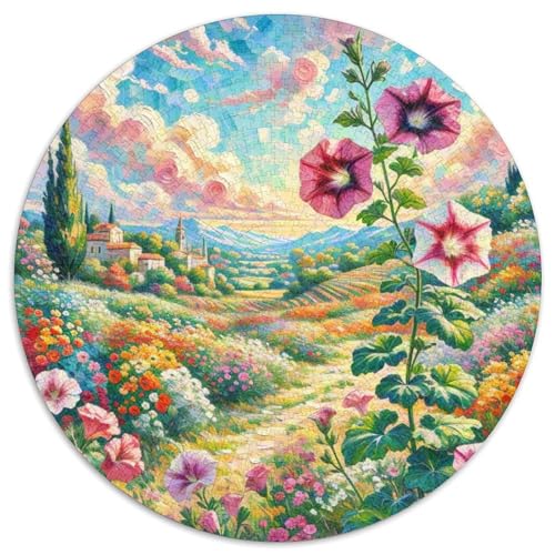 Petunia 1000 Teile Circular Puzzles Einzigartige Kreative Rund Stressabbau-Spielzeug Puzzle Für Erwachsene Und Kinder 1000pcs (67.5x67.5cm) von CWHSDPRUF