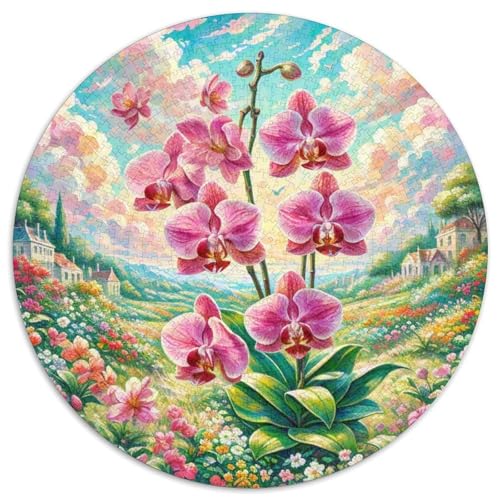 Phalaenopsis Orchid 1000 Teile Circular Puzzles Unregelmäßige Kreative Puzzle Spielzeug Puzzle Für Erwachsene 1000pcs (67.5x67.5cm) von CWHSDPRUF