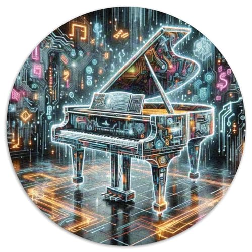 Piano (1) 1000 Teile Circular Puzzles Unregelmäßige Klassisches Musical Instrument Rund Spielzeug Puzzle Für Erwachsene 1000pcs (67.5x67.5cm) von CWHSDPRUF