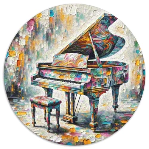 Piano 1000 Teile Rundes Einzigartige Klassisches Musical Instrument Rund Spielzeug Puzzle Für Erwachsene 1000pcs (67.5x67.5cm) von CWHSDPRUF