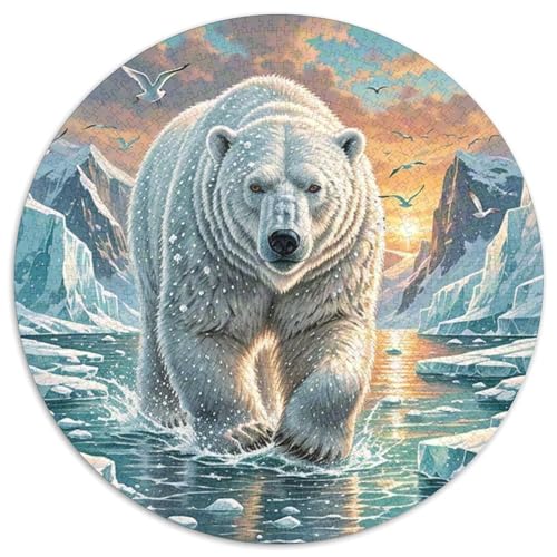 Polar Bear 1000 Teile Circular Puzzles Einzigartige Klassisches Puzzle Spielzeug Puzzle Für Erwachsene Und Kinder 1000pcs (67.5x67.5cm) von CWHSDPRUF