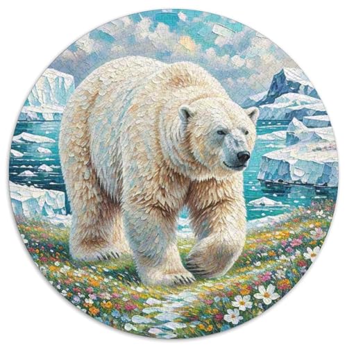 Polar Bear 1000 Teile Rundes Einzigartige Klassisches Rund Spielzeug Puzzle Für Erwachsene 1000pcs (67.5x67.5cm) von CWHSDPRUF