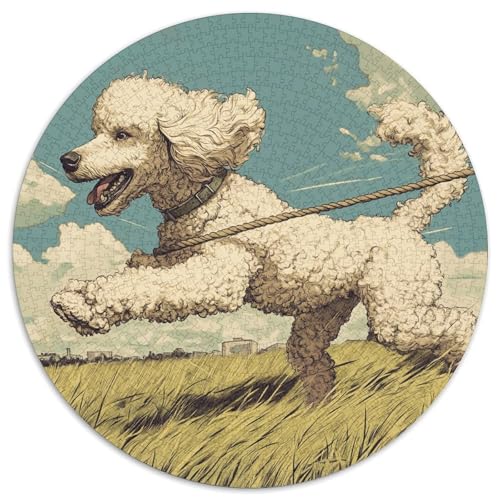 Poodle 1000 Teile Rundes Einzigartige Kreative Rund Stressabbau-Spielzeug Puzzle Für Erwachsene 1000pcs (67.5x67.5cm) von CWHSDPRUF