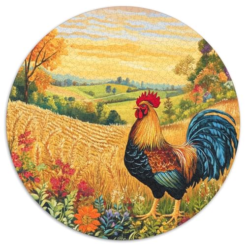 Rooster 1000 Teile Circular Puzzles Einzigartige Klassisches Rund Stressabbau-Spielzeug Puzzle Für Erwachsene 1000pcs (67.5x67.5cm) von CWHSDPRUF
