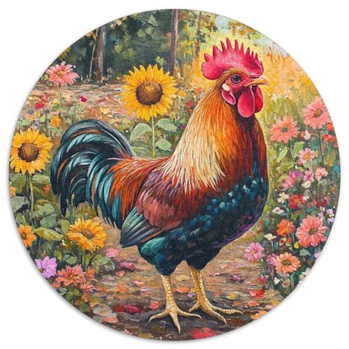 Rooster 1000 Teile Rundes Einzigartige Klassisches Puzzle Spielzeug Für Erwachsene 1000pcs (67.5x67.5cm) von CWHSDPRUF