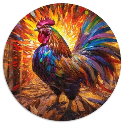 Roosters 1000 Teile Rundes Einzigartige Kreative Puzzle Spielzeug Für Erwachsene Und Kinder 1000pcs (67.5x67.5cm) von CWHSDPRUF