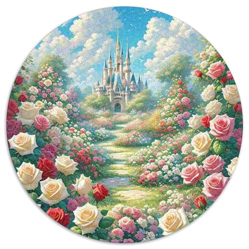 Rose 1000 Teile Circular Puzzles Unregelmäßige Klassisches Rund Spielzeug Puzzle Für Erwachsene 1000pcs (67.5x67.5cm) von CWHSDPRUF