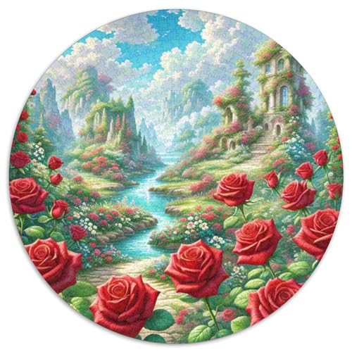 Rose 1000 Teile Circular Puzzles Unregelmäßige Kreative Puzzle Spielzeug Puzzle Für Erwachsene 1000pcs (67.5x67.5cm) von CWHSDPRUF