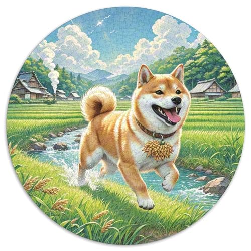 Shiba Inu 1000 Teile Circular Puzzles Unregelmäßige Kreative Rund Spielzeug Puzzle Für Erwachsene Und Kinder 1000pcs (67.5x67.5cm) von CWHSDPRUF