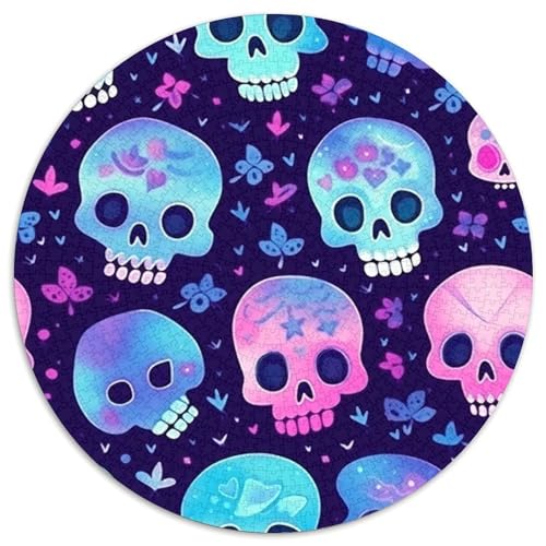 Skull 1000 Teile Rundes Einzigartige Klassisches Puzzle Spielzeug Für Erwachsene 1000pcs (67.5x67.5cm) von CWHSDPRUF