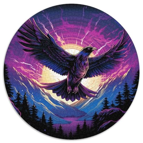 Soaring Eagle Bird Animals 1000 Teile Rundes Einzigartige Kreative Rund Stressabbau-Spielzeug Puzzle Für Erwachsene Und Kinder 1000pcs (67.5x67.5cm) von CWHSDPRUF