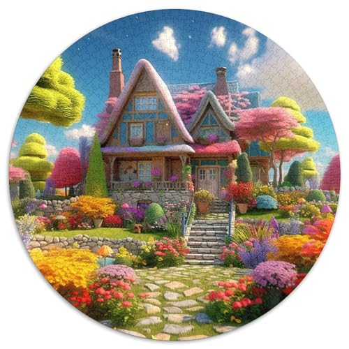 Sweet Landscape 1000 Teile Circular Puzzles Unregelmäßige Kreative Rund Stressabbau-Spielzeug Puzzle Für Erwachsene 1000pcs (67.5x67.5cm) von CWHSDPRUF