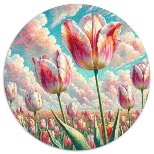 Tulip 1000 Teile Rundes Einzigartige Kreative Puzzle Spielzeug Puzzle Für Erwachsene 1000pcs (67.5x67.5cm) von CWHSDPRUF