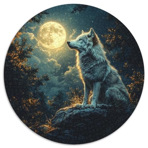 Wolf 1000 Teile Circular Puzzles Unregelmäßige Kreative Rund Spielzeug Puzzle Für Erwachsene Und Kinder 1000pcs (67.5x67.5cm) von CWHSDPRUF