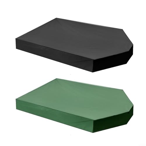 CWOQOCW Oxford Tuch Bootsform Sandkastenabdeckung Wasserdicht Staub Sandkasten Pool Schutzhülle mit Aufbewahrungstasche für Kinder Garten Spielplatz (Schwarz) von CWOQOCW