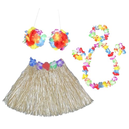 1 Satz Hula-Rock-Anzug, Hawaiianischer Frack, Abschlussball-Anzug, Party-Hula-Rock-Dekorationsanzug, Armband-Lei-Anzug 1 Satz Hula-Rock-Anzug, Hawaiianischer Frack, Abschlussball-Anzug, Party-Hula-Rock-Dekorationsanzug, Armband-Lei-Anzug von CWPFVQA