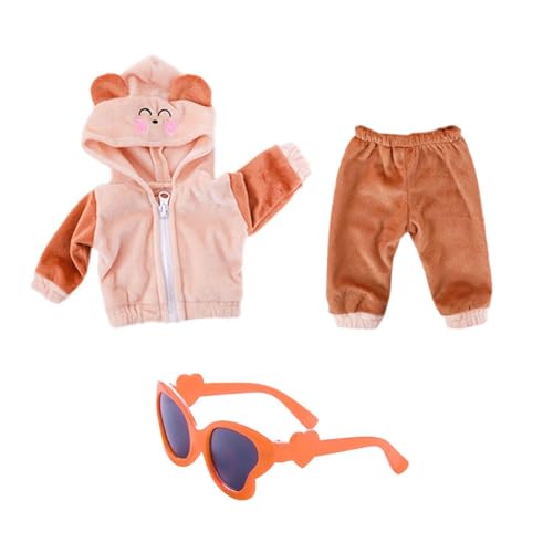 1 Satz Puppenpyjamas, 1 Paar Puppenschmetterlings-Sonnenbrillen, Süße Puppenpyjamas, Babypuppenkleidung, Kinderpuppenkleidung, Simulationspuppenkleidung (35-43 Cm) von CWPFVQA