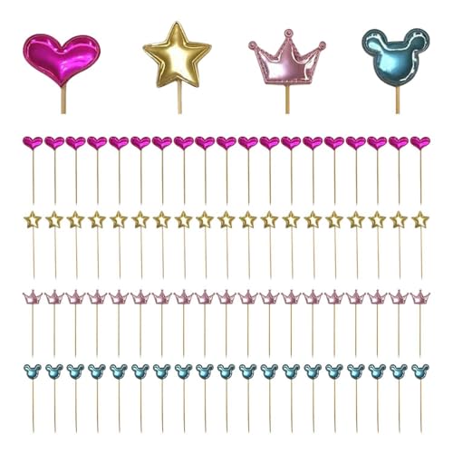 80 Stück Kuchendekorationseinsätze, Verschiedene Arten Von Einsätzen, Herz- Und Sterneinsätze, Cupcake-Dekorationen, Glänzende Dekoeinsätze, Party-Kuchendekorationen 80 Stück Kuchendekorationseinsätze, Verschiedene Arten Von Einsätzen, Herz- Und Sterneinsätze, Cupcake-Dekorationen, Glänzende Dekoeinsätze, Party-Kuchendekorationen von CWPFVQA