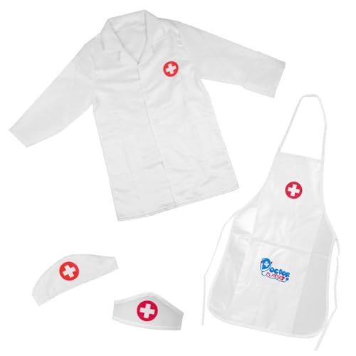 CWPFVQA 1 Arztuniform Und 1 Arztschürze, Ausgestattet Mit 2 Arzthüten, Arztkleidung, Rollenspielspielzeug, Kreativem Spielzeug Für Kinder CWPFVQA 1 Arztuniform Und 1 Arztschürze, Ausgestattet Mit 2 Arzthüten, Arztkleidung, Rollenspielspielzeug, Kreativem Spielzeug Für Kinder von CWPFVQA