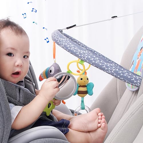 CXAFQ Autositz-Spielzeug für Kleinkinder, mit Spiegel und 3 Hängespielzeuge, Babys hinten Autositz, Kinderwagen Plüschtiere, Baby Activity Spielzeug für Babys von 0-12, Baby Kinderwagen Spielzeug. CXAFQ Autositz-Spielzeug für Kleinkinder, mit Spiegel und 3 Hängespielzeuge, Babys hinten Autositz, Kinderwagen Plüschtiere, Baby Activity Spielzeug für Babys von 0-12, Baby Kinderwagen Spielzeug. von CXAFQ