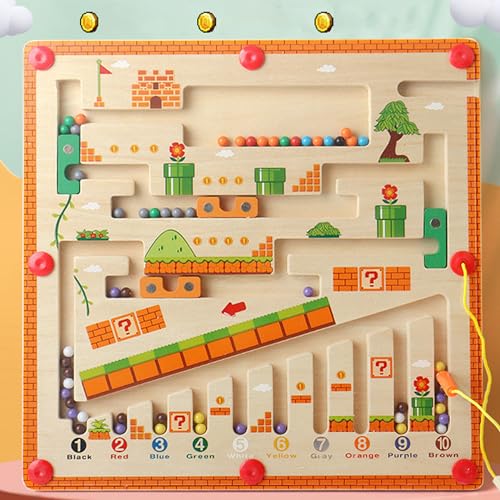 CXAFQ Magnetspiel Labyrinth Spielzeug, Um die koordination mit den Augen zu trainieren Holzspielzeug für Kleinkinder, Magnetisch Holzspielzeug für Kinder, Vorschule Lernressourcen. CXAFQ Magnetspiel Labyrinth Spielzeug, Um die koordination mit den Augen zu trainieren Holzspielzeug für Kleinkinder, Magnetisch Holzspielzeug für Kinder, Vorschule Lernressourcen. von CXAFQ