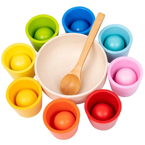 CXAFQ Montessori Spielzeug, für Vorschule für Farbsortierung und Zählen, Farbsortierspiel aus Holz, Stapelspiel zum Farbsortieren, Geschenk für 1+ Jahre, Pädagogisches Spielzeug Geschenk. CXAFQ Montessori Spielzeug, für Vorschule für Farbsortierung und Zählen, Farbsortierspiel aus Holz, Stapelspiel zum Farbsortieren, Geschenk für 1+ Jahre, Pädagogisches Spielzeug Geschenk. von CXAFQ