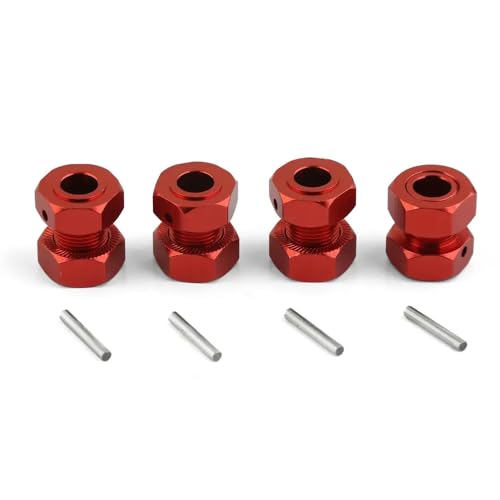 17 mm verlängerte Rad Hub -Hub -Adapter -Metall für 1/7 -Skala -RC -Autos, die mit 6S -Modellen kompatibel sind, ähnlich wie bei Ausgestoßener Verstößenverletzung unbegrenzter Mojave -Verbrechen(Red) von CXDOUDSW