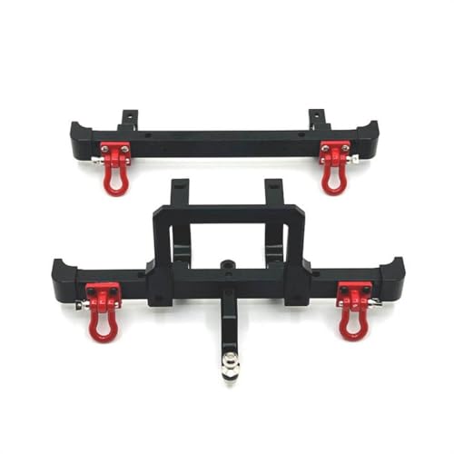 CXDOUDSW 1/12 RC -Auto -Upgrade -Teile MN82 LC79 Kompatibler Metall vorne Heckstoßstange mit Schlepphakenzubehör(Front and Rear) von CXDOUDSW