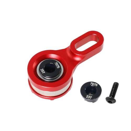 CXDOUDSW 1/4 Promoto-MX 23T 25T Servo Saver Arm Upgrade-Teile kompatibel mit RC Motorcycle Servo Accessoires(Red) von CXDOUDSW